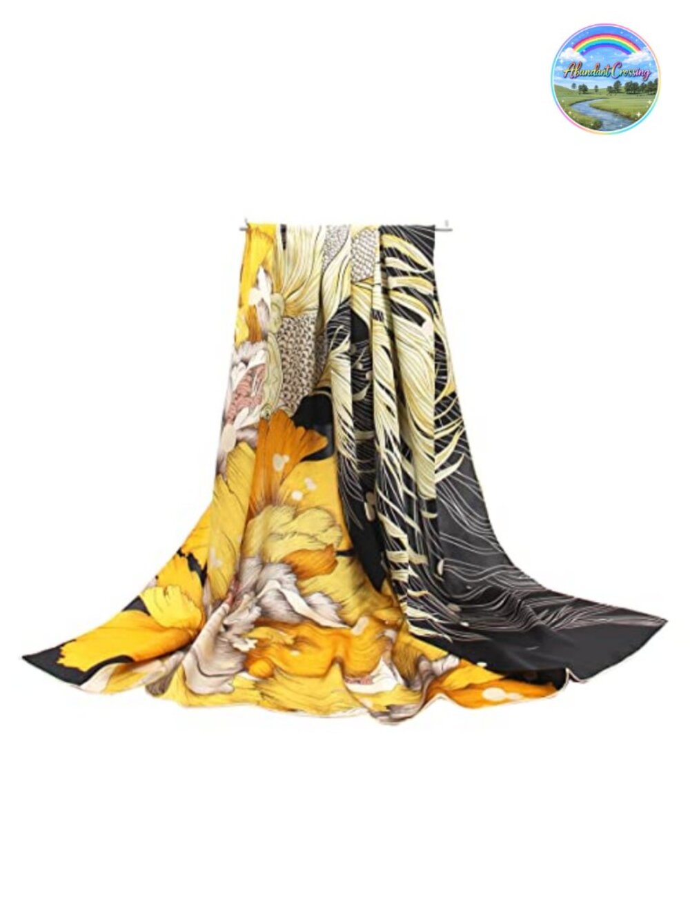 100% Mulberry Silk Scarf 43" Large Square Shawl Hair Wrap
